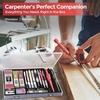 image:imageNicpro 36PCS CP3000 Mechanical Carpenter Pencil Set with Sharpener amp Sheath Lead Refills Long Nib Marker Center Punch Carbide Scribe Tools Heavy Duty Construction Pencil for Architect Woodworking24 Pack