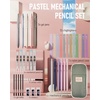 image:imageNicpro 39 PCS Aesthetic School Supplies with Big Capacity Pen Case and A5 Diary with Lock