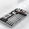 image:imageNicpro 6 PCS Art Mechanical Pencils Set Metal Artist Drafting Pencil 03 amp 05 amp 07 amp 09 mm and 2mm Lead Holder4B 2B HB 2H For Art Writing Sketching DrawingWith Lead Refills Erasers Storage Box