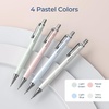 image:imageNicpro 6 Pack Rotary Retractable Erasers Soft TPE Twist Erasers in Cute Rainbow Colors Cute Mechanical Pencil Set 4PCS 05mm Pastel Drafting Pencils with 4 Tube HB Lead Refills