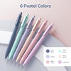 image:imageNicpro 6 Pack Rotary Retractable Erasers Soft TPE Twist Erasers in Cute Rainbow Colors with 6PCS Pastel Mechanical Pencil Set with Case