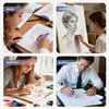 image:imageNicpro 6 Pack Rotary Retractable Erasers with 6PCS Art Mechanical Pencil Set