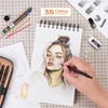 image:imageNicpro Art Drawing Supplies Kit with 30PCS Black Mechanical Pencil Set in Leather Case