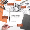 image:imageNicpro Art Mechanical Pencil Set in Case 4 PCS Metal Drafting Pencil 05 mm amp 07 mm Lead Pencil with 6 Tube HB Lead Refills 3 Erasers 9 PCS Eraser Refills for Artist Writing Drawing Sketching3 Pack 09mm