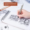 image:imageNicpro Art Mechanical Pencil Set in Case 4 PCS Metal Drafting Pencil 05 mm amp 07 mm Lead Pencil with 6 Tube HB Lead Refills 3 Erasers 9 PCS Eraser Refills for Artist Writing Drawing Sketching6 Pack 09mm