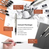 image:imageNicpro Art Mechanical Pencil Set in Case 4 PCS Metal Drafting Pencil 05 mm amp 07 mm Lead Pencil with 6 Tube HB Lead Refills 3 Erasers 9 PCS Eraser Refills for Artist Writing Drawing Sketching6 Pack 09mm