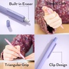 image:imageNicpro Black amp Pastel Mechanical Pencil Set 5 Size Metal Drafting Pencils with 15 Tubes Lead Refill 5 PCS Eraser and 18 PCS Eraser Refill for Student Writing Drawing Sketching with Cute Case