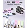 image:imageNicpro Black amp Pastel Mechanical Pencil Set 5 Size Metal Drafting Pencils with 21 Tubes Lead Refill 5 PCS Eraser and 18 PCS Eraser Refill for Student Writing Drawing Sketching with Cute Case
