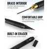 image:imageNicpro Black amp Pastel Mechanical Pencil Set 5 Size Metal Drafting Pencils with 21 Tubes Lead Refill 5 PCS Eraser and 18 PCS Eraser Refill for Student Writing Drawing Sketching with Cute Case