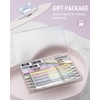 image:imageNicpro Black amp Pastel Mechanical Pencil Set 5 Size Metal Drafting Pencils with 21 Tubes Lead Refill 5 PCS Eraser and 18 PCS Eraser Refill for Student Writing Drawing Sketching with Cute Case