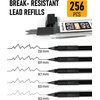 image:imageNicpro Black amp Pastel Mechanical Pencil Set 5 Size Metal Drafting Pencils with 21 Tubes Lead Refill 5 PCS Eraser and 18 PCS Eraser Refill for Student Writing Drawing Sketching with Cute Case