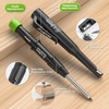 image:imageNicpro Carpenter Pencil with Sharpener CP3000 Construction Pencils with 6 Refills in a Lead Dispenser Deep Hole Long Nib Marker Pens for Construction Heavy Duty Carpenter Tools for WoodworkingCarpenter Pencil