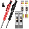 image:imageNicpro Metal Mechanical Pencils Set 05 amp Solid Carpenter Pencil for Architect Engineering
