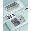 image:imageNicpro10 PCS Art Mechanical Pencils Set Metal Artist Drafting Pencil 03 amp 05 amp 07 amp 09 mm amp 2mm for Writing Sketching Drawing With Lead Refills Eraser Case
