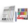 image:imageNicpro 24 Colors Acrylic Paint Markers Brush Tip with Cute Mechanical Pencil Set