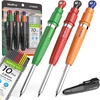 image:imageNicpro 3 Pack 7in1 Magnetic Carpenter Pencils with Sharpener CP5000 Construction Mechanical Pencil30 Refill Deep Hole Marker for Construction Woodworking Pencil Carpenter Tools for MarkingOrange Green Red Black