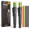 image:imageNicpro 6 Pieces Carpenter Pencil Lead Refills 28mm Lead Refill for Mechanical Carpenter Pencil Break Resistant 28 mm Leads for Construction Pencils Woodworking Pencils Black12 Pieces