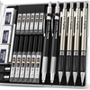 image:imageNicpro 6PCS Art Mechanical Pencil Set 4PCS Metal Drafting Pencil 03mm 05 mm 07 mm 09 mm amp 2PCS 2mm Lead Holder 2B HB 2H For Writing Sketching Drawing With Lead Refills Case