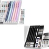 image:imageNicpro Black amp Pastel Mechanical Pencil Set 5 Size Metal Drafting Pencils with 15 Tubes Lead Refill 5 PCS Eraser and 18 PCS Eraser Refill for Student Writing Drawing Sketching with Cute Case