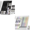image:imageNicpro Black amp Pastel Mechanical Pencil Set 5 Size Metal Drafting Pencils with 21 Tubes Lead Refill 5 PCS Eraser and 18 PCS Eraser Refill for Student Writing Drawing Sketching with Cute Case