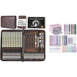 image:imageNicpro 55 PCS Aesthetic School Supplies with 58PCS Art Drawing Supplies Kit in Leather Case