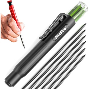 image:imageNicpro 6 Pieces Carpenter Pencil Lead Refills 28mm Lead Refill for Mechanical Carpenter Pencil Break Resistant 28 mm Leads for Construction Pencils Woodworking Pencils Black6 Pieces