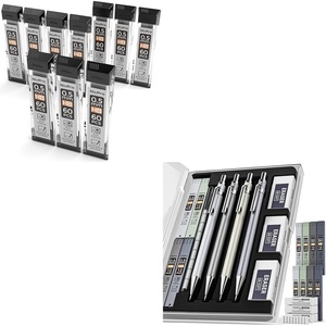 image:imageNicpro 600 PCS Lead Refills 05mm HB 2 amp 4PCS 05 mm Metal Mechanical Pencils Set