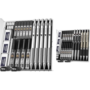 image:imageNicpro 6PCS Full Metal Mechanical Pencil amp 5 PCS Silver Full Metal Mechanical Pencil