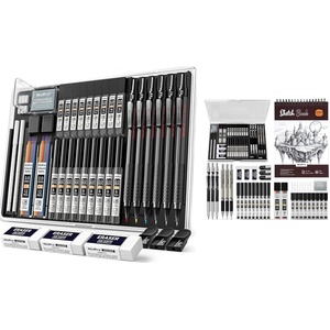 image:imageNicpro Art Drawing Supplies Kit with 35PCS Black Metal Mechanical Pencils Set in Case