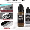 image:imageNicpro 10 Colors Black White amp Gray Model Paint Set 20ml Ready to Use Modeling Acrylic Paints Brush amp Airbrush Miniature Paint Set for Models Figures Terrain Dioramas amp 3D Prints with Thinner