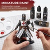 image:imageNicpro 10 Colors Black White amp Gray Model Paint Set 20ml Ready to Use Modeling Acrylic Paints Brush amp Airbrush Miniature Paint Set for Models Figures Terrain Dioramas amp 3D Prints with Thinner