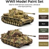 image:imageNicpro 10 Colors WWII German Armor Model Paint Set 20ml Ready to Use Modeling Acrylic Paints Brush amp Airbrush Miniature Paint Set for Tank Vehicles Crews Weapon Terrain amp Dioramas with Thinner