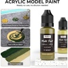 image:imageNicpro 10 Colors WWII German Armor Model Paint Set 20ml Ready to Use Modeling Acrylic Paints Brush amp Airbrush Miniature Paint Set for Tank Vehicles Crews Weapon Terrain amp Dioramas with Thinner