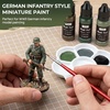 image:imageNicpro 10 Colors WWII German Infantry Model Paint Set 20ml Acrylic Military Figure Paints Brush amp Airbrush Miniature Paint Kit for Soldiers Uniforms Crews Gear Weapons amp Dioramas with 1 Thinner