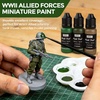 image:imageNicpro 18 Colors WWII Allied Forces Military Figure Model Paint Set 20ml Acrylic Paints Brush amp Airbrush Miniature Paint Set for Uniforms Gear Weapons Vehicles Dioramas Infantry Models with Thinner