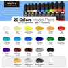 image:imageNicpro 20 Colors Model Paint Set EnamelLike Gloss Finish 20ml Ready to Use Modeling Acrylic Paints Brush amp Airbrush Compatible Miniature Paint Set for on Model Cars Figures Crafts with Thinner