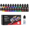 image:imageNicpro 12 Colors Acrylic Model Ink Paint Set 20ml Ready to Use Modeling Acrylic Inks Brush amp Airbrush Miniature Paint Set for Glazing Tinting Shading Fantasy SciFi Models amp 3D Prints with Thinner