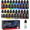image:imageNicpro 20 Colors Model Paint Set EnamelLike Gloss Finish 20ml Ready to Use Modeling Acrylic Paints Brush amp Airbrush Compatible Miniature Paint Set for on Model Cars Figures Crafts with Thinner