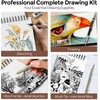 image:imageNicpro 58 PCS Art Drawing Supplies Kit in Leather Case Art Mechanical Pencil Set with Metal Drafting Pencil 03 amp 05 amp 07 amp 09 amp 2mm 12 Micron Pen Sketch Book 30 Tube Lead Refills for Sketching03mm 05mm 07mm 09mm 20mm