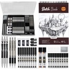 image:imageNicpro 52PCS Art Drawing Supplies Kit Metal Mechanical Pencil Set 05 07 09 amp 2mm 9x12 Sketch Book 12 Fineliner Pens 20 Tubes Leads School Supplies Drawing Kit for Artist Adults Sketching37