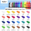 image:imageNicpro 24 Colors Washable Finger Paint Set for Toddlers 2 oz NonToxic amp Baby Safe Paint for Hand and Feet Mess Free Finger Painting Art Supplies for Kids Age 13 4 5 6 Preschool Learning Gifts24 Colors
