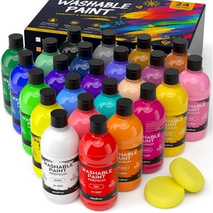 image:imageNicpro 24 Colors Large Washable Paint Set for Kid 845oz Acrylic Bulk Paint Supplies Non Toxic Tempera Paint for Art Craft DIY Poster amp Finger Paint School Home Teacher Classroom Must Haves24 Colors