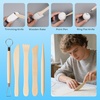 image:imageNicpro 120ml Air Dry Clay Glaze and 32 PCS Clay Tools Kit A Gloss Varnish Protects Clay from Surface Wear Pottery Tools Can be Used for Stippling Carving Molding and Shaping Crafts