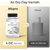 image:imageNicpro Air Dry Clay Varnish 406 oz 120 ml Air Dry Clay Glaze Sealant for Pottery Air Dry Clay Acrylic Paint Waterproof Prevent Clay Sculpture Scratches Cracking Wear High Gloss EffectVarnish120ml