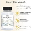 image:imageNicpro Air Dry Clay Varnish 406 oz 120 ml Air Dry Clay Glaze Sealant for Pottery Air Dry Clay Acrylic Paint Waterproof Prevent Clay Sculpture Scratches Cracking Wear High Gloss EffectVarnish120ml