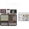 image:imageNicpro 20PCS Professional Geometry Set  58PCS Art Drawing Supplies Kit in Leather Case