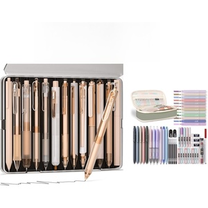 image:imageNicpro 13PCS Pastel Gel Ink Pen Set with Case  50 PCS Aesthetic School Supplies with Pen Case
