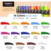 image:imageNicpro 14 Colors Acrylic Paint Set 10oz300ml Large Bulk Acrylic Paints kits Rich Pigment Art Painting Supplies for Artists Beginners Adults on Rock Crafts Canvas Wood Ceramic with Pump10oz 14colors