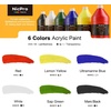 image:imageNicpro 14 Colors Acrylic Paint Set 10oz300ml Large Bulk Acrylic Paints kits Rich Pigment Art Painting Supplies for Artists Beginners Adults on Rock Crafts Canvas Wood Ceramic with Pump128oz 6colors