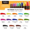 image:imageNicpro 14 Colors Acrylic Paint Set 10oz300ml Large Bulk Acrylic Paints kits Rich Pigment Art Painting Supplies for Artists Beginners Adults on Rock Crafts Canvas Wood Ceramic with Pump338oz 14colors